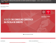 Tablet Screenshot of direito.uminho.pt