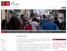 Tablet Screenshot of cics.uminho.pt